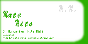 mate nits business card