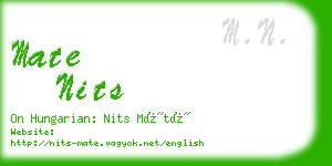 mate nits business card